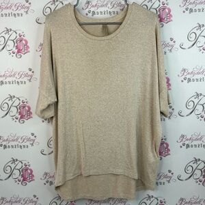Soyaconcept tshirt knit tee flowy slouchy Chic Beige Women's Short Sleeve Top
